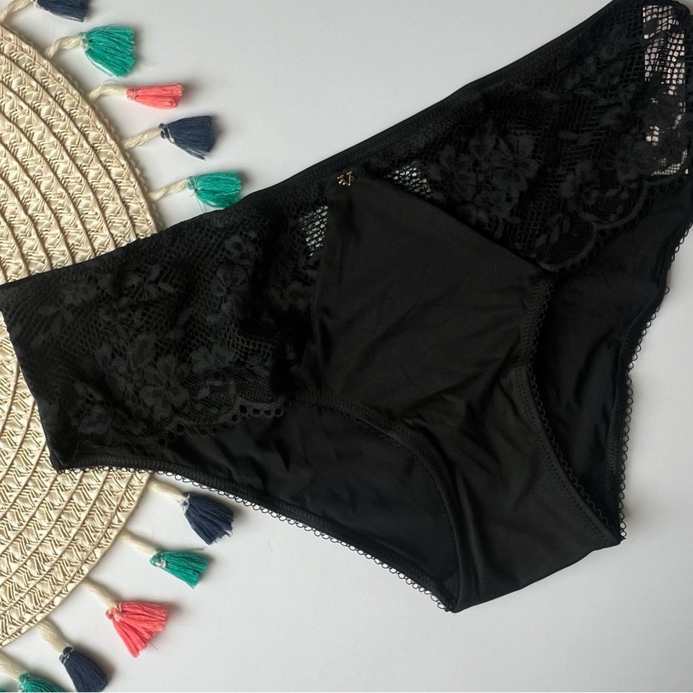 Victoria's Secret Love Cloud Hiphugger Panty in Lace Trim Black XXL NEW - Picture 5 of 6